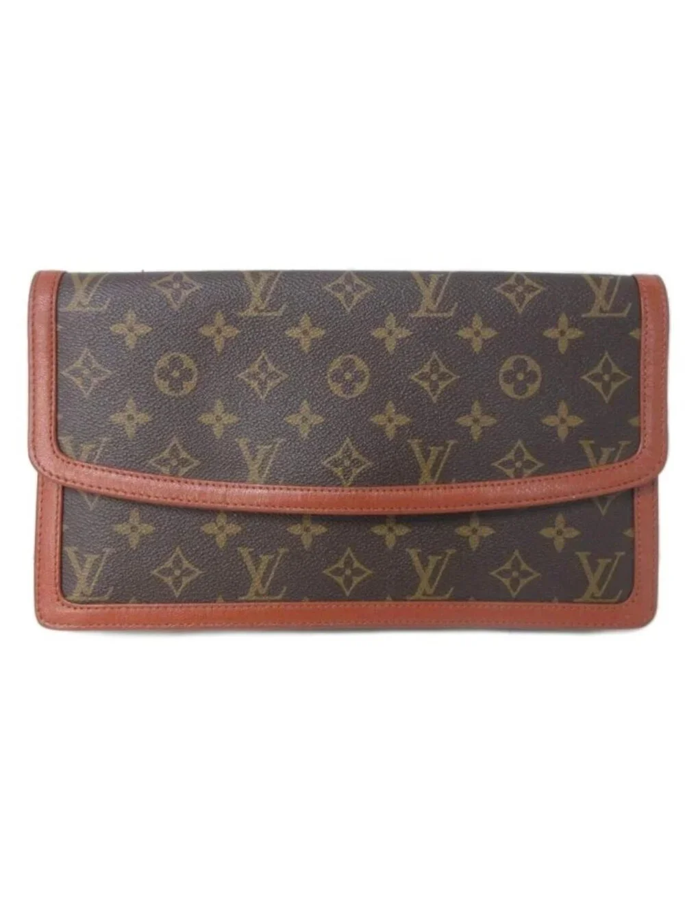Louis Vuitton Vintage Clutch Monogram Pochette Dam GM Brown